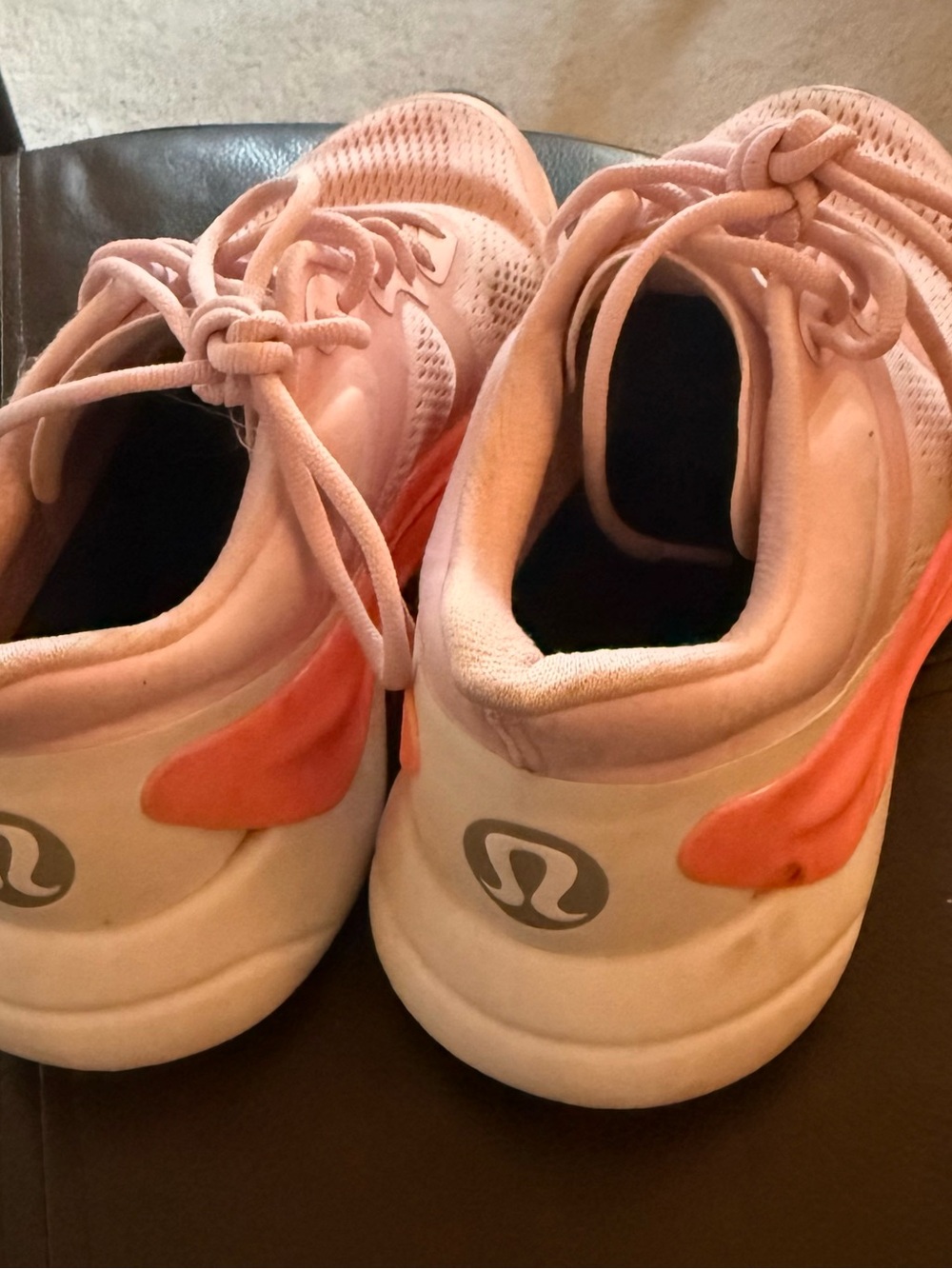 lululemon athletica Ladies Light Pink and Coral Blissfeel running shoe
